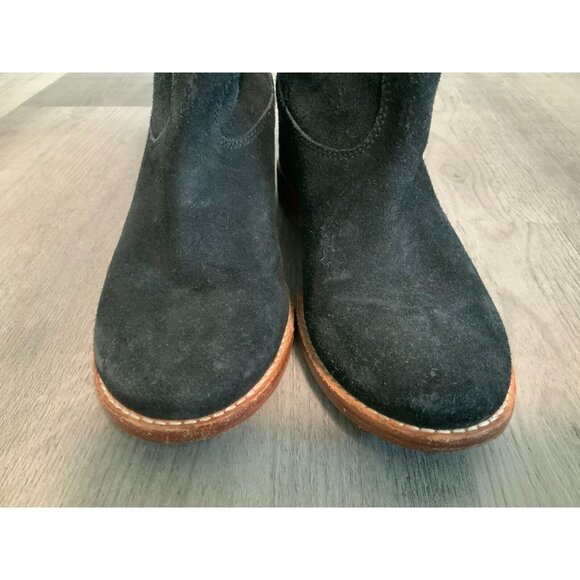 Cole Haan Grand OS Black Suede Booties W/ Plaid Lining, Size 7 (US) - Picture 3 of 10